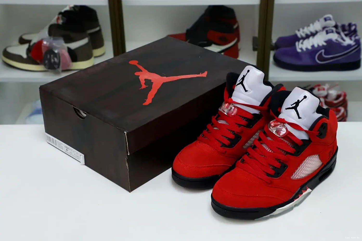 BULL Kimikick JORDAN RED AIR RETRO RAGING 5 SUEDE 0705